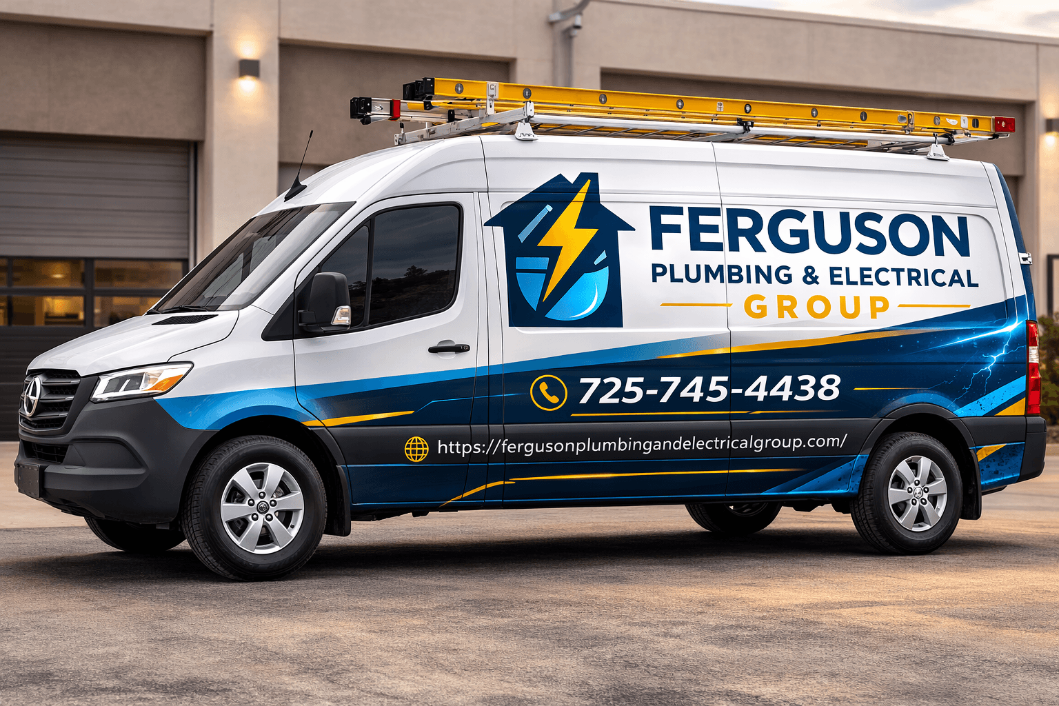 Ferguson Plumbing & Electrical service van serving the Las Vegas valley